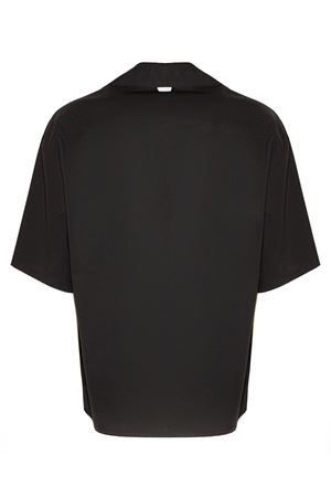 Camicia bowling nera misto lana YES LONDON | XCM7236NERO